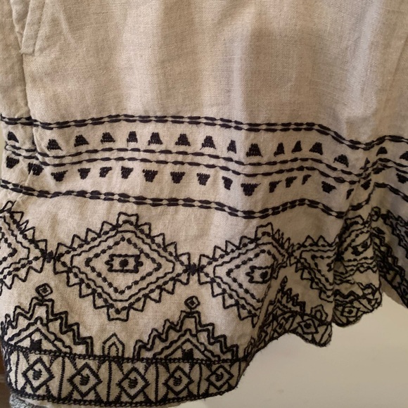 Loft Linen Embroidered Romper - Picture 6 of 8
